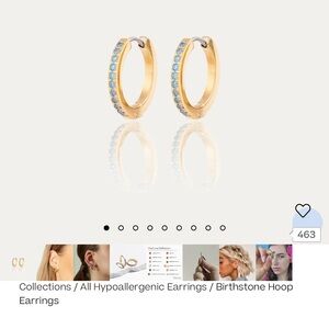 Elegant Gold and Blue Hoop Earrings